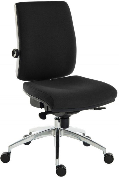 Teknik Ergo Plus Black Fabric 24 Hour Operator Chair Aluminium Pyramid Base Rated up to 24 Stone Optional Arm Rests - image 2