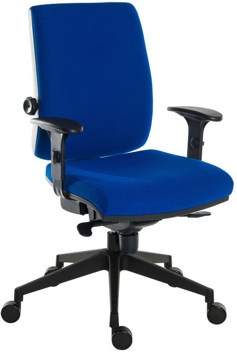 Teknik Ergo Plus Blue Fabric 24 Hour Operator Chair Black Ultra Pyramid Base Rated up to 24 Stone Optional Arm Rests - image 2