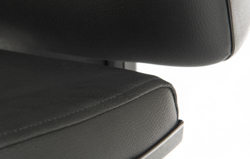 Teknik Ergo Plus Black Leather Look 24 Hr Operator Chair Standard Black Nylon Base Optional Arm Rests - image 9