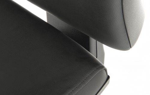Teknik Ergo Plus Black Leather Look 24 Hr Operator Chair Standard Black Nylon Base Optional Arm Rests - image 11