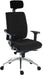Teknik Ergo Plus Black Fabric 24 Hour Chair With Headrest Aluminium Pyramid Base Height Adjustable Comfort Arms