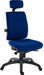 Teknik Ergo Plus Blue Fabric 24 Hour Chair With Headrest Standard Black Nylon Base Height Adjustable Apex Arms