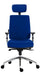 Teknik Ergo Plus Blue Fabric 24 Hour Chair With Headrest Aluminium Pyramid Base Height Adjustable Comfort Arms - image 2
