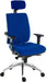 Teknik Ergo Plus Blue Fabric 24 Hour Chair With Headrest Aluminium Pyramid Base Height Adjustable Comfort Arms