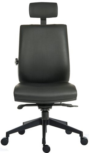 Teknik Ergo Plus PU Black Fabric 24 Hr Operator Chair With Black Ultra Pyramid Base Height Adjustable Apex Arms - image 2