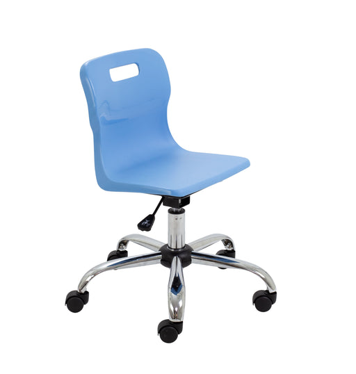 Titan Swivel Junior Chair Sky Blue Castors