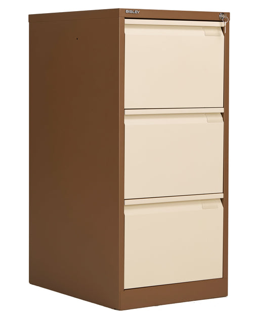 Bisley 3 Drawer Classic Steel Filing Cabinet Coffee Cream