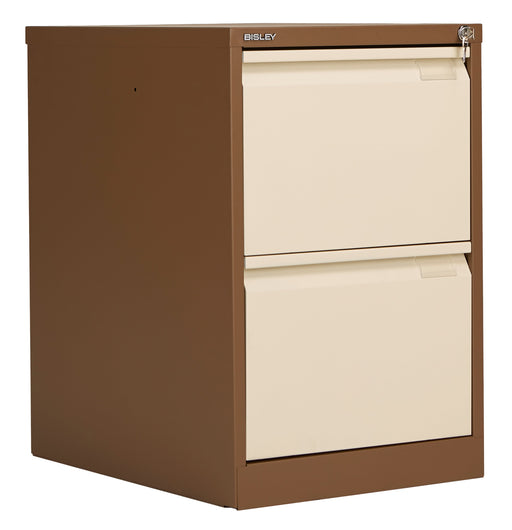 Bisley 2 Drawer Classic Steel Filing Cabinet Coffee Cream