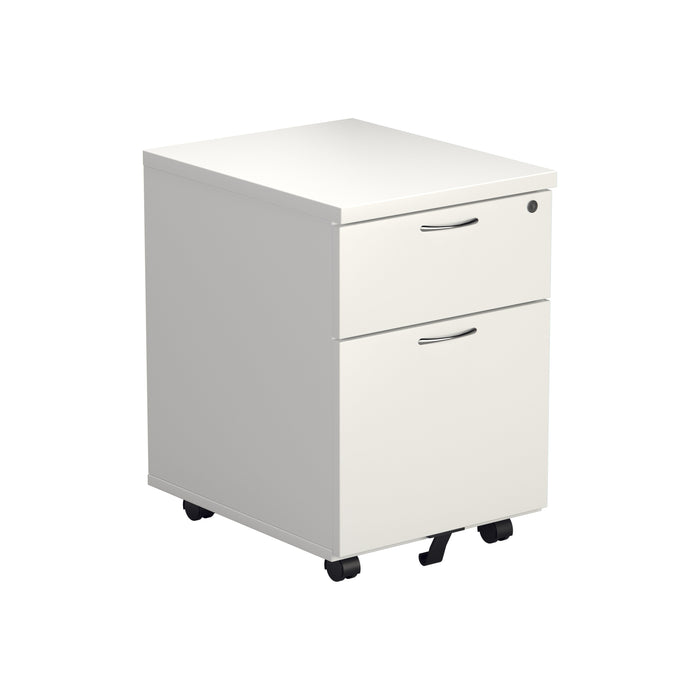 2 Drawer Mobile Pedestal White