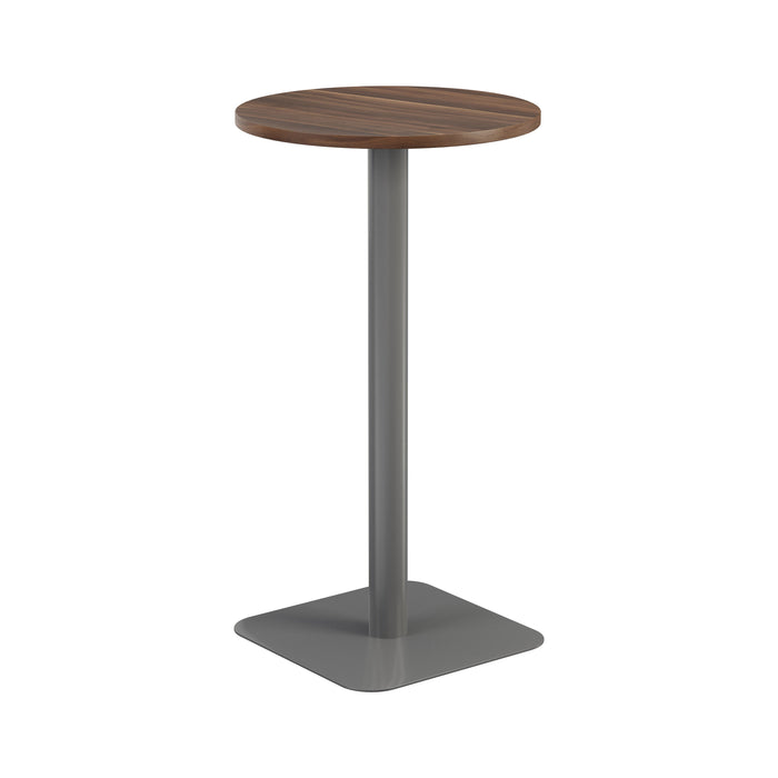 Contract High Table Dark Walnut With Grey Leg 600Mm