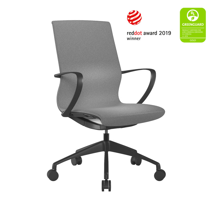 Aeros - Award-Winning Medium Back Executive Task Chair with Minimalistic design, Integrated Height Control and Weight Activated Auto Balance Mechanism