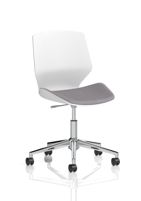 EE - Florence 5 Star Base White Frame Fabric Visitor Chair