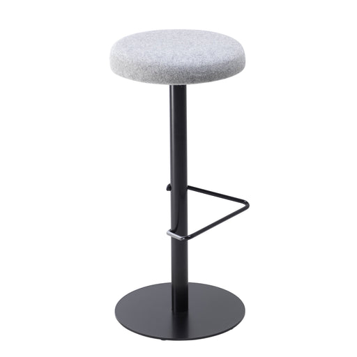 Contract High Stool with Wire Footrest | Plain Top Finish | Black Frame | Unlimited Band 3