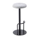 Contract High Stool with Tube Footrest | Button Top Finish | Black Frame | Unlimited Band 1