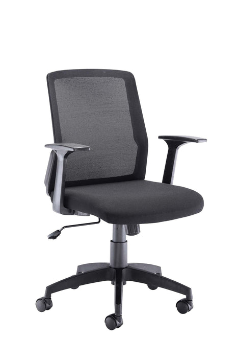 Denali Mid Back Black Mesh Chair With Headrest