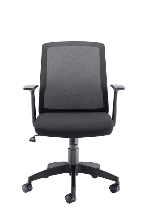 Denali Mid Back Black Mesh Chair With Headrest