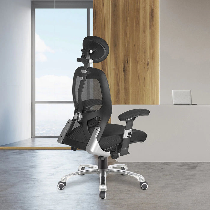 Ergo - Mono Two Tone Ergonomic Luxury High Back Executive Mesh Chair with Chrome Base Certified for 24 Hour Use