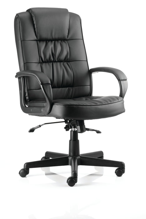 EE - Moore High Back Black Executive Office Chair with Arms