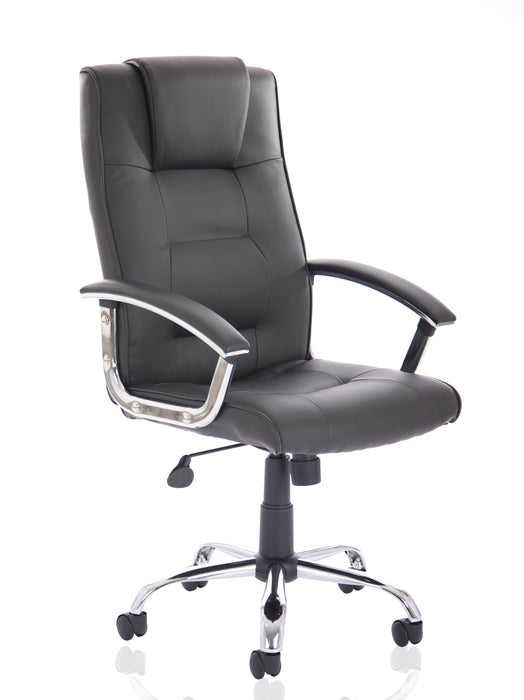 EE - Thrift High Back Executive Black Leather Office Chair with Arms