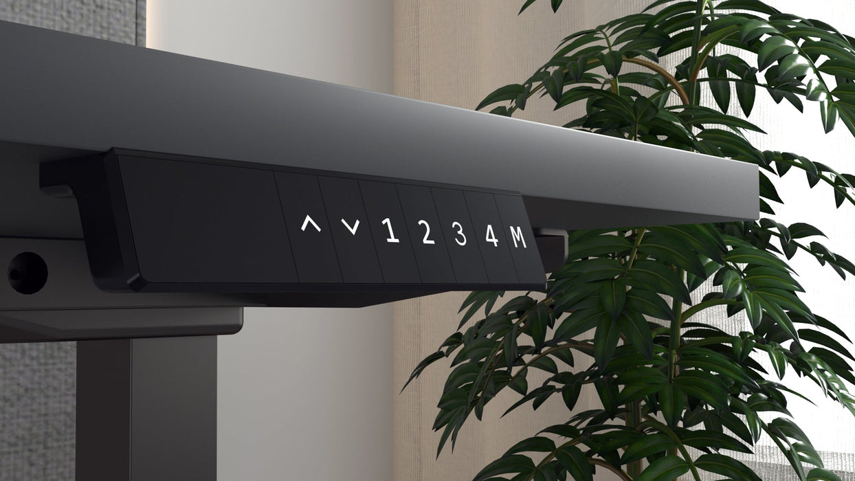 Air Black Series Height Adjustable Desk - Close up of of height adjustable controls