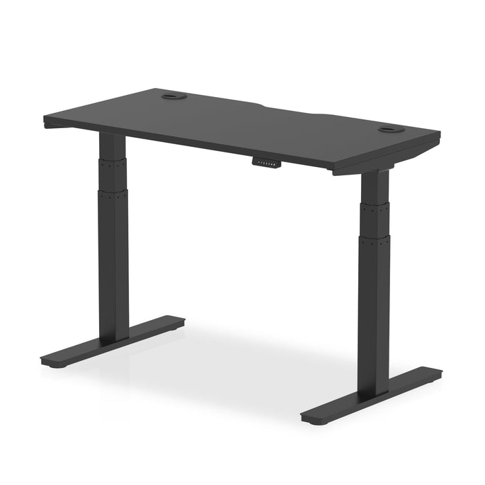 Air Black Series Slimline Height Adjustable Desk - Width 1200mm Black Leg frame