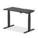 Air Black Series Slimline Height Adjustable Desk - Width 1200mm Black Leg frame