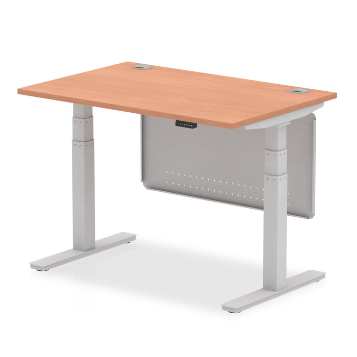 OE - Air Height Adjustable Desk with Cable Ports with Steel Modesty Panel