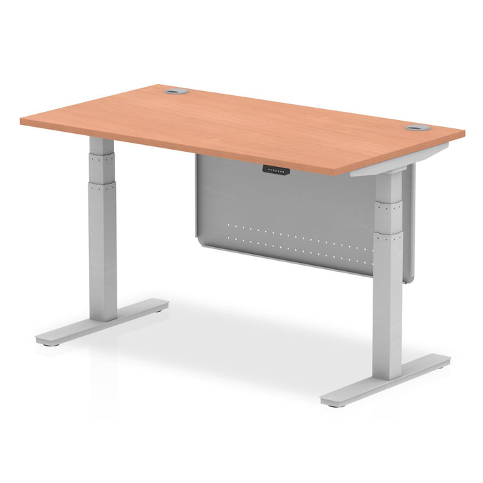 OE - Air Height Adjustable Desk with Cable Ports with Steel Modesty Panel