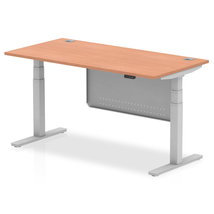 OE - Air Height Adjustable Desk with Cable Ports with Steel Modesty Panel