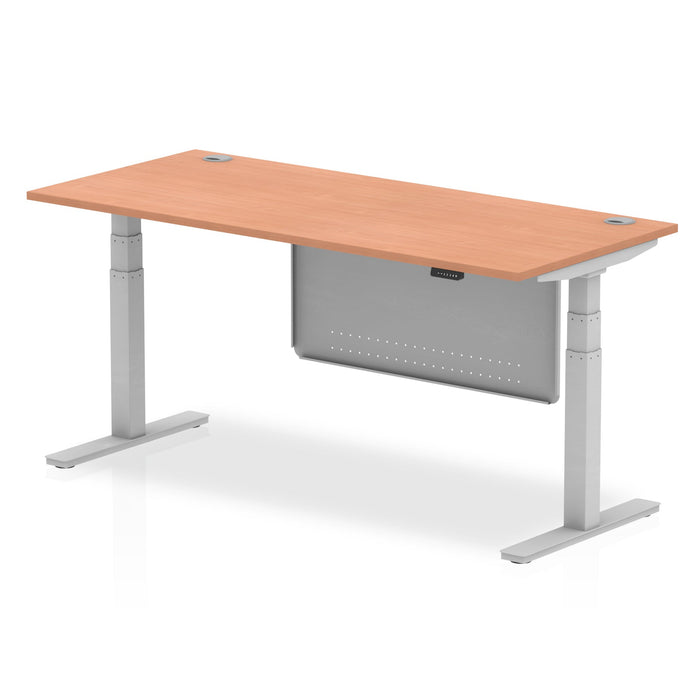OE - Air Height Adjustable Desk with Cable Ports with Steel Modesty Panel