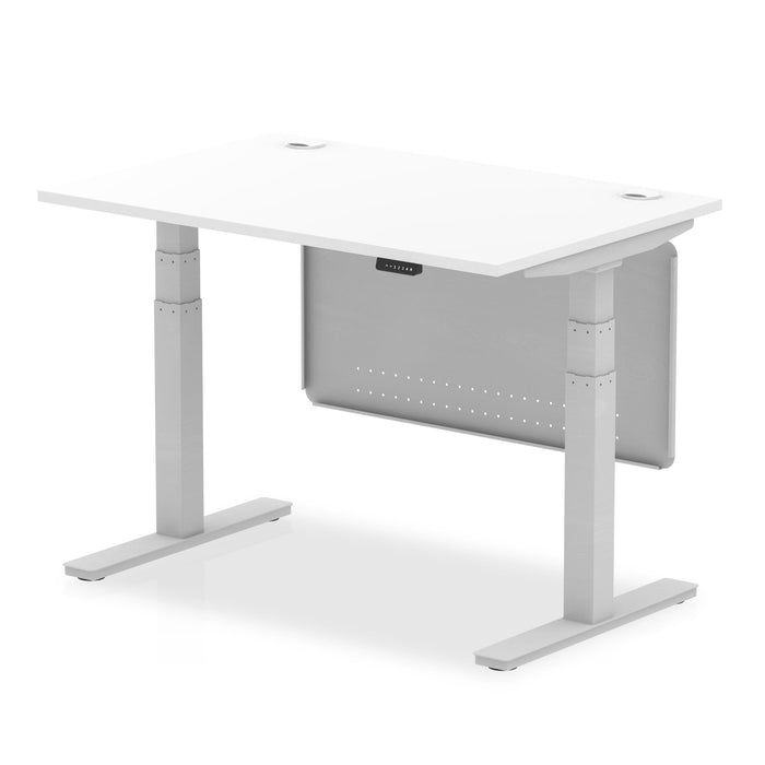 Air Height Adjustable Desk With Cable Ports With Steel Modesty Panel