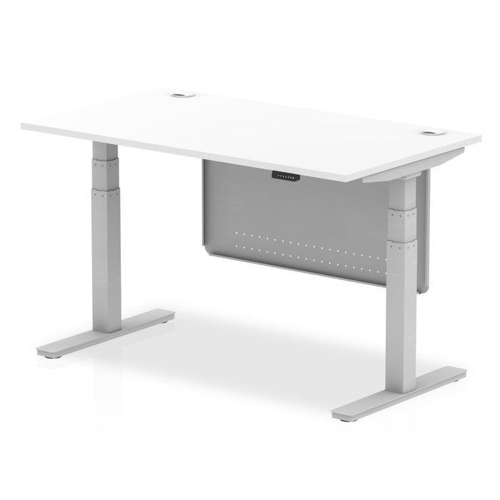 OE - Air Height Adjustable Desk with Cable Ports with Steel Modesty Panel