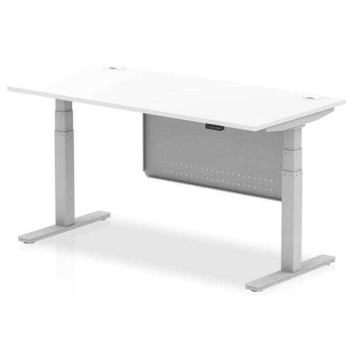 OE - Air Height Adjustable Desk with Cable Ports with Steel Modesty Panel