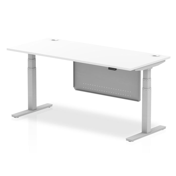 OE - Air Height Adjustable Desk with Cable Ports with Steel Modesty Panel