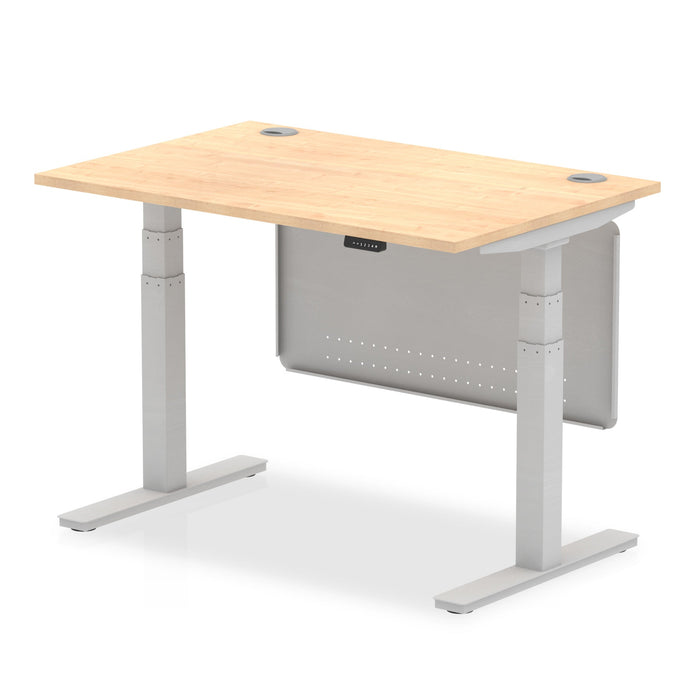 OE - Air Height Adjustable Desk with Cable Ports with Steel Modesty Panel