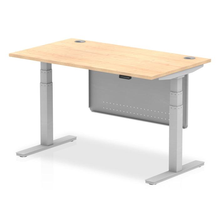 OE - Air Height Adjustable Desk with Cable Ports with Steel Modesty Panel