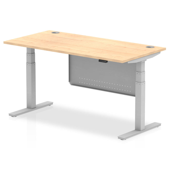 OE - Air Height Adjustable Desk with Cable Ports with Steel Modesty Panel