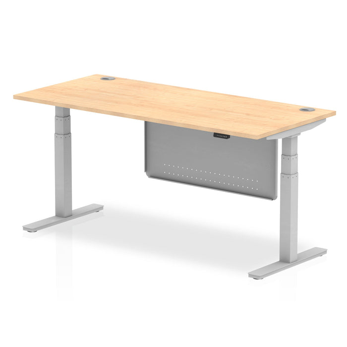 OE - Air Height Adjustable Desk with Cable Ports with Steel Modesty Panel