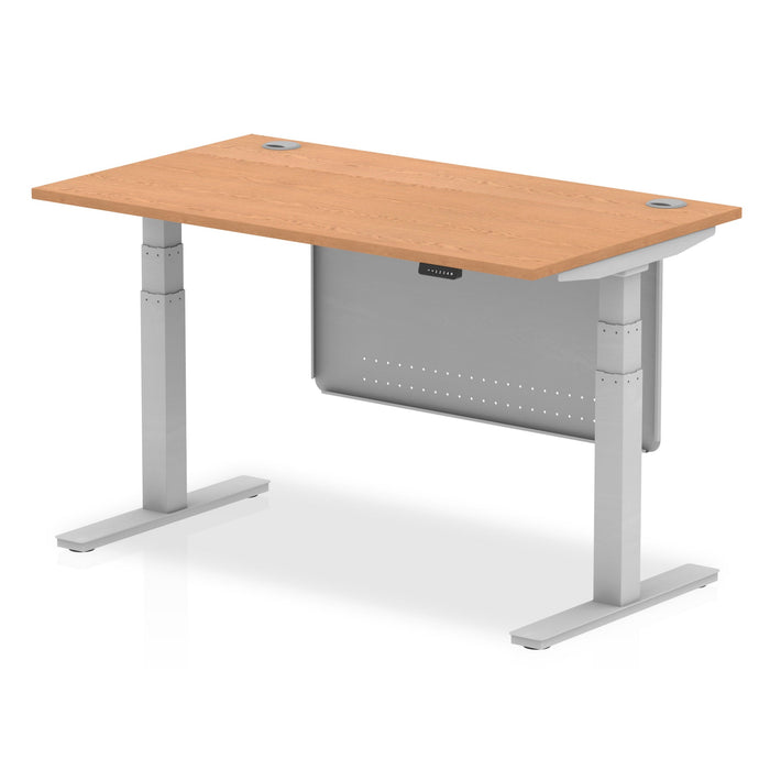 OE - Air Height Adjustable Desk with Cable Ports with Steel Modesty Panel