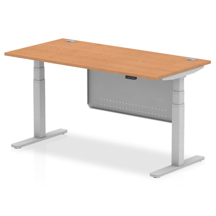 OE - Air Height Adjustable Desk with Cable Ports with Steel Modesty Panel