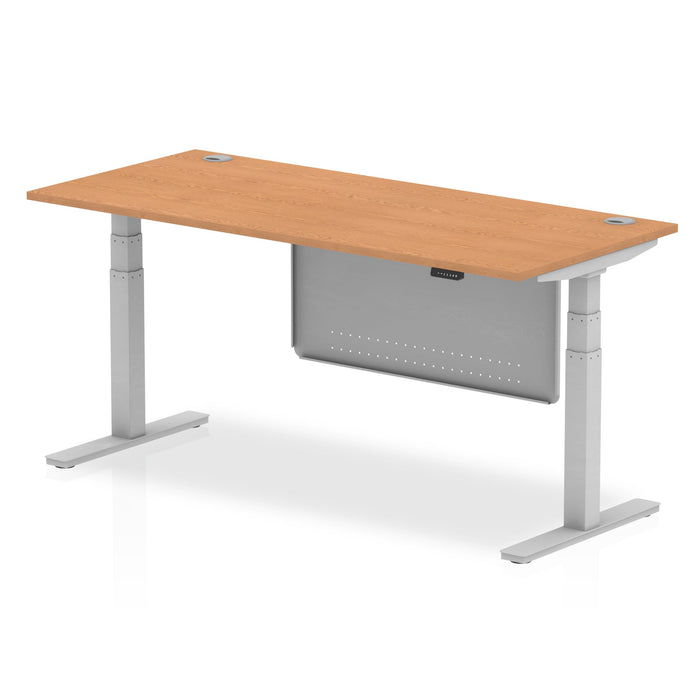 OE - Air Height Adjustable Desk with Cable Ports with Steel Modesty Panel
