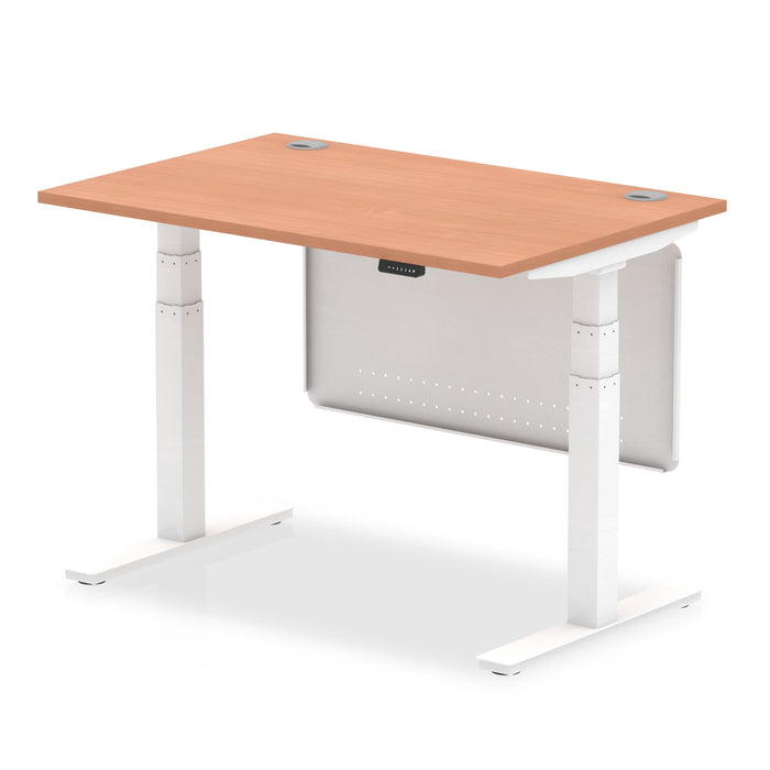 OE - Air Height Adjustable Desk with Cable Ports with Steel Modesty Panel
