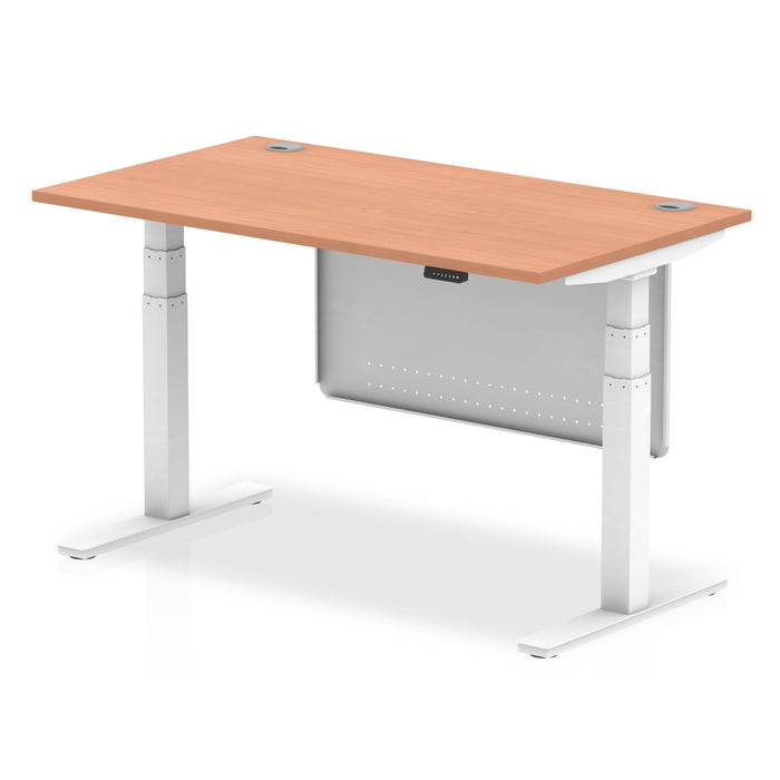 OE - Air Height Adjustable Desk with Cable Ports with Steel Modesty Panel
