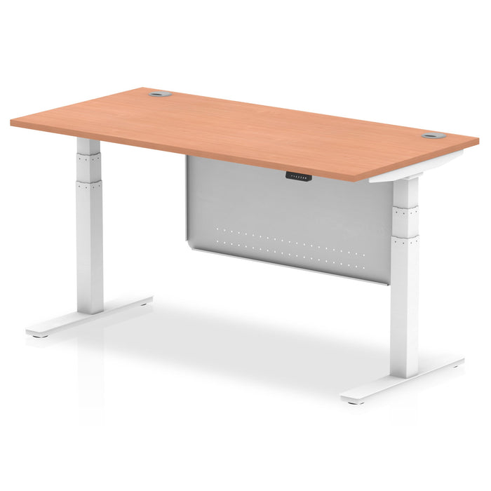 Air Height Adjustable Desk With Cable Ports With Steel Modesty Panel