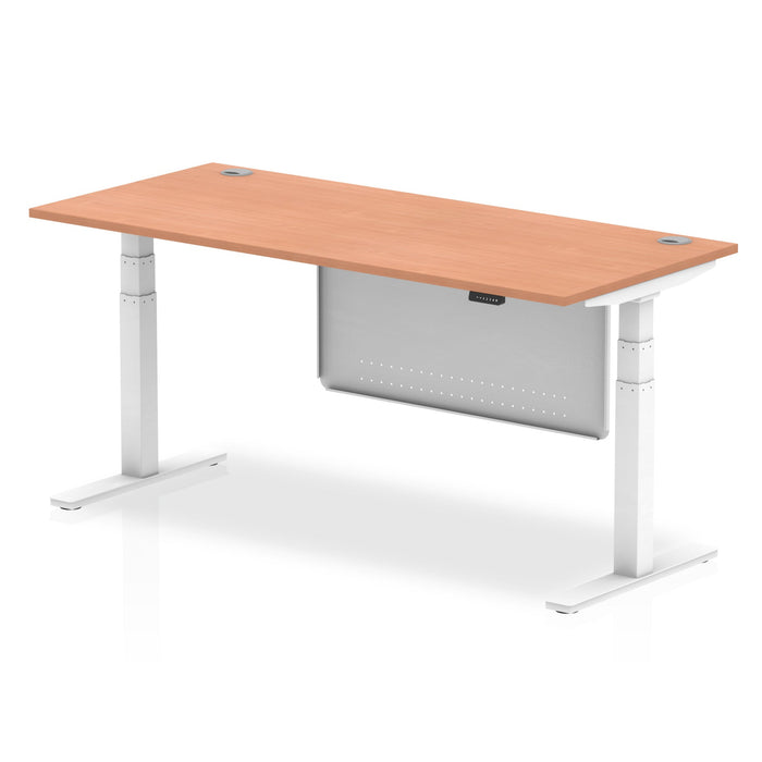 OE - Air Height Adjustable Desk with Cable Ports with Steel Modesty Panel