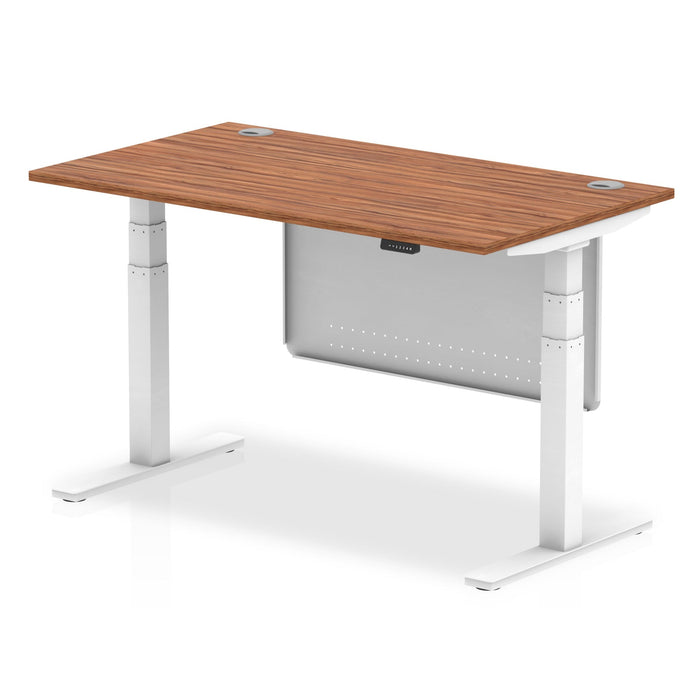 OE - Air Height Adjustable Desk with Cable Ports with Steel Modesty Panel