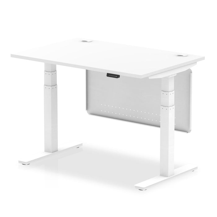 OE - Air Height Adjustable Desk with Cable Ports with Steel Modesty Panel