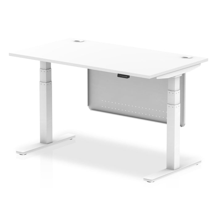 OE - Air Height Adjustable Desk with Cable Ports with Steel Modesty Panel