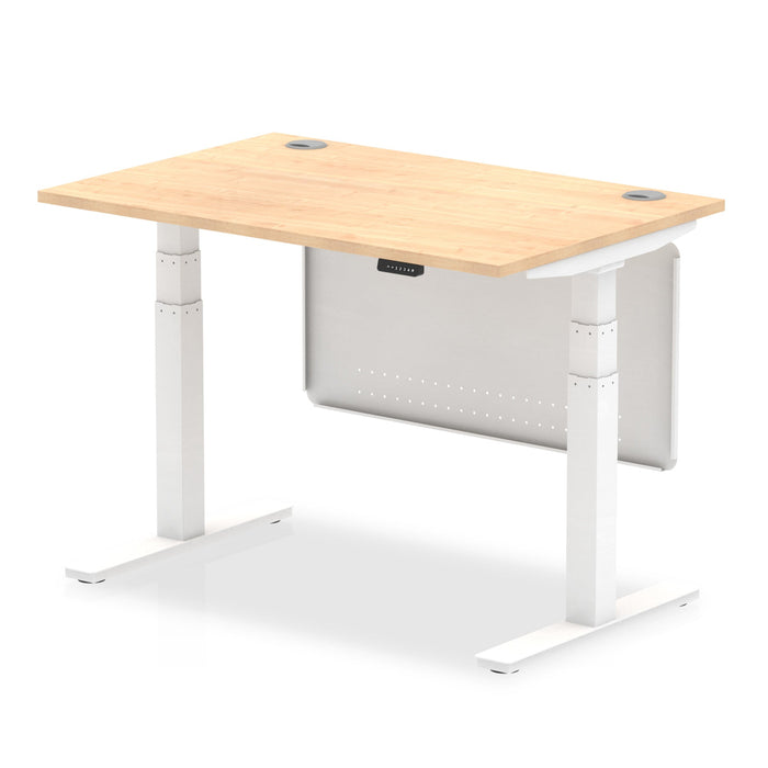 OE - Air Height Adjustable Desk with Cable Ports with Steel Modesty Panel