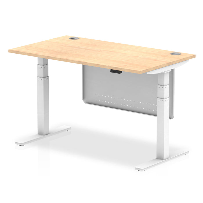 OE - Air Height Adjustable Desk with Cable Ports with Steel Modesty Panel